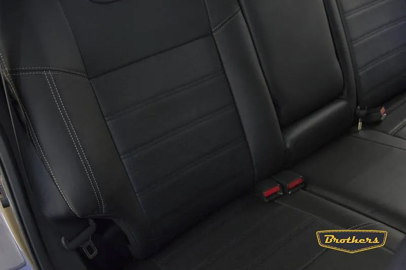 Установка чехлов серии Premium на Nissan X-Trail (T31), строчка стандарт, серая