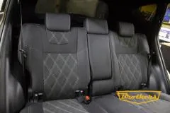 Чехлы на Toyota RAV-4, "Aurora" с ромбами и продленной алькантарой - серая строчка