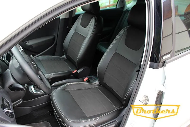 Установка чехлов для Polo Sedan (деленая спинка сидений)