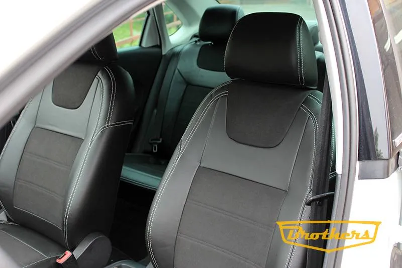 Установка чехлов для Polo Sedan (деленая спинка сидений)