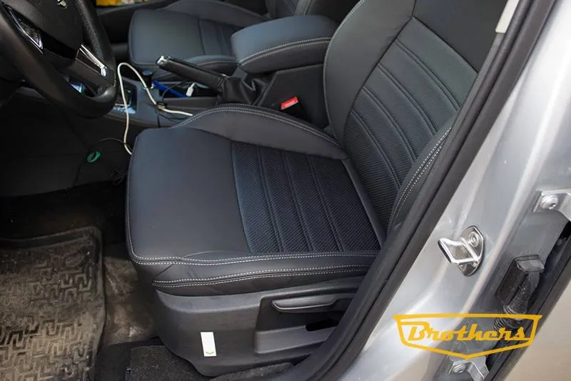 Установка чехлов серии "Premium" для Octavia A7, со спорт. сидениями