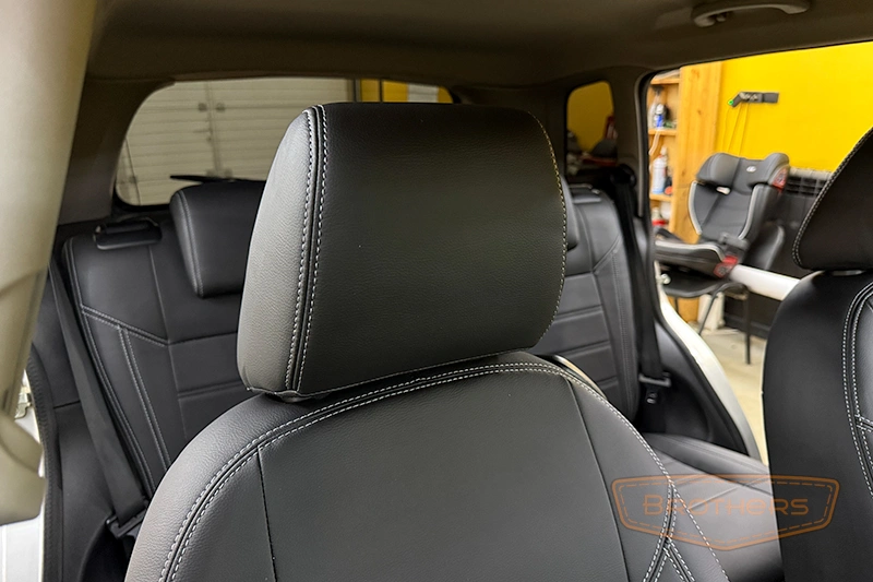 Чехлы на Ford Fusion I рестайлинг, (2005 - 2012) серии "Premium" - серая строчка Чехлы на Ford Fusion I рестайлинг, (2005 - 2012) серии "Premium" - серая строчка