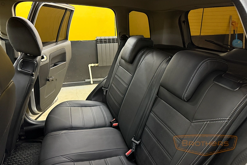Чехлы на Ford Fusion I рестайлинг, (2005 - 2012) серии "Premium" - серая строчка Чехлы на Ford Fusion I рестайлинг, (2005 - 2012) серии "Premium" - серая строчка
