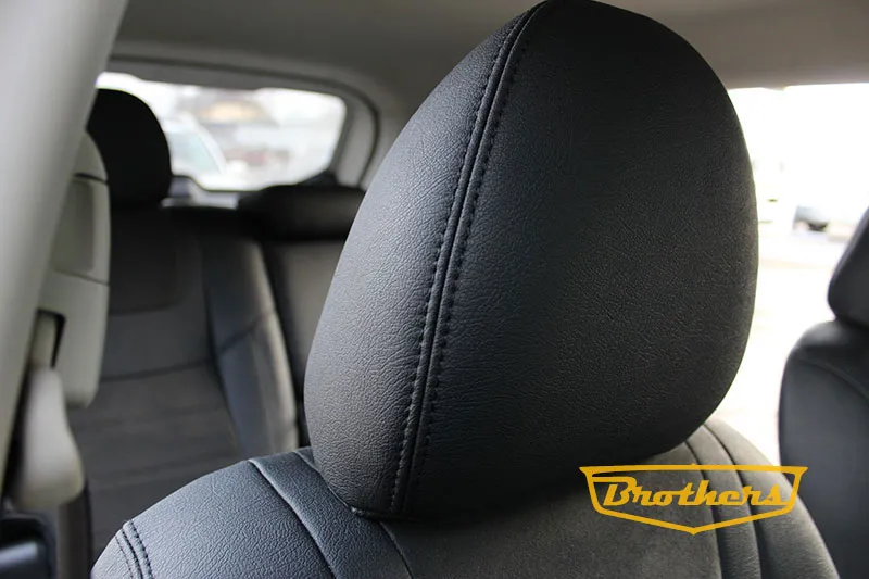 Чехлы на Nissan X-Trail T32, серии "Aurora" - с продленной алькантарой, черная строчка Чехлы на Nissan X-Trail T32, серии "Aurora" - с продленной алькантарой, черная строчка