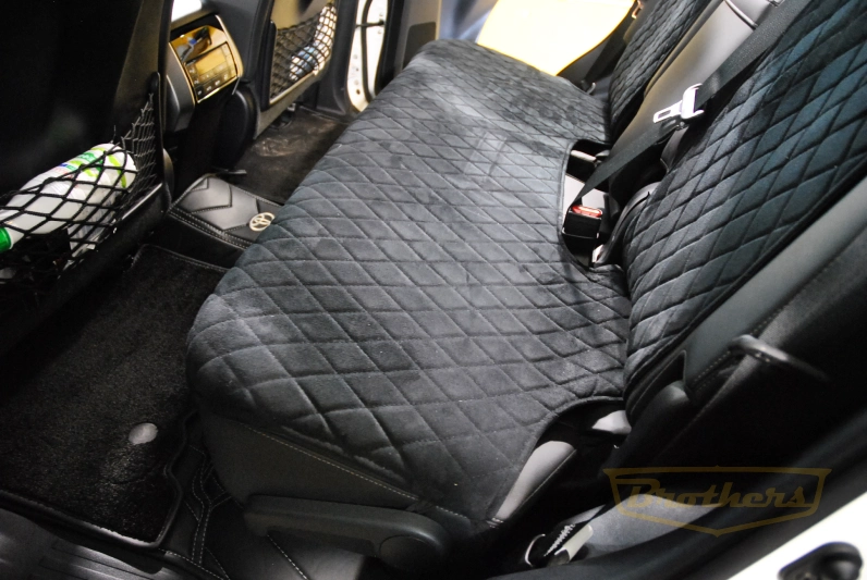 Накидки «Alcantara» ромбы, черная строчка