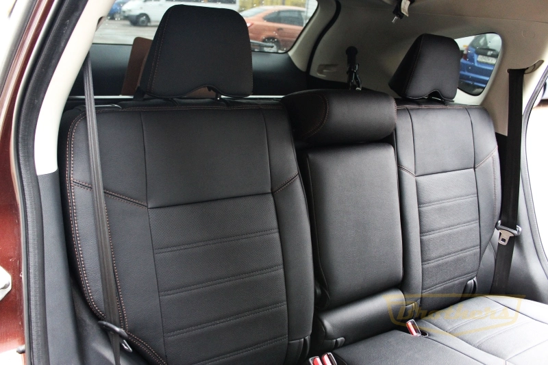 Чехлы на Honda CRV 4, серии "Aurora" - коричневая строчка