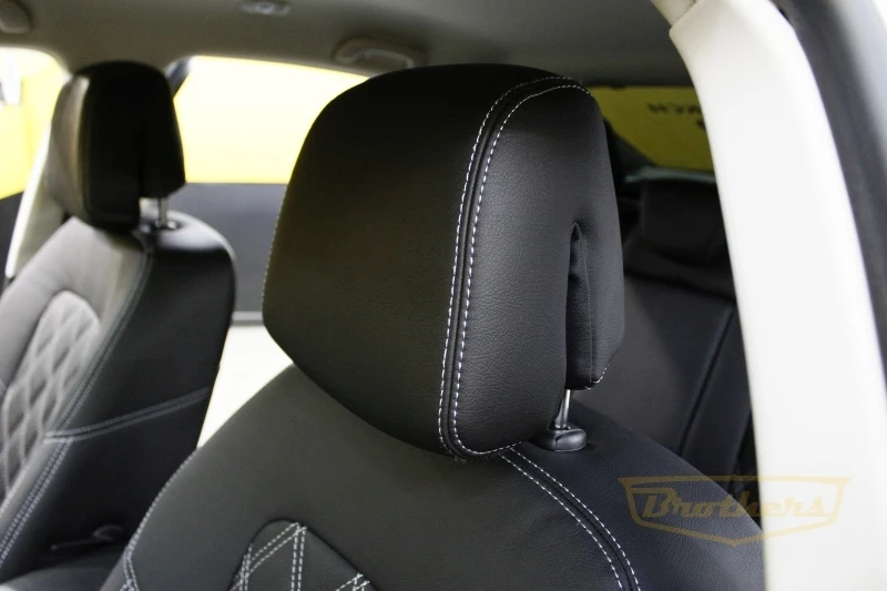 Чехлы на Renault Talisman (Универсал) серии "Aurora" - серая строчка, ромбы