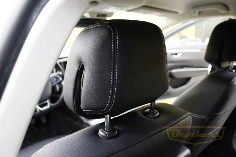 Чехлы на Renault Talisman (Универсал) серии "Aurora" - серая строчка, ромбы