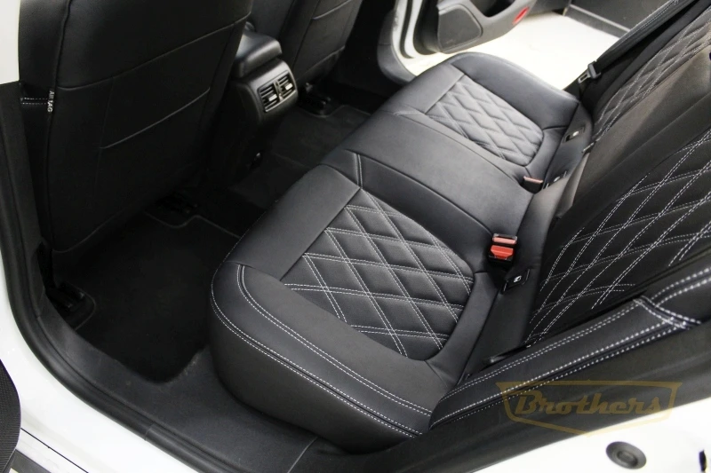 Чехлы на Renault Talisman (Универсал) серии "Aurora" - серая строчка, ромбы