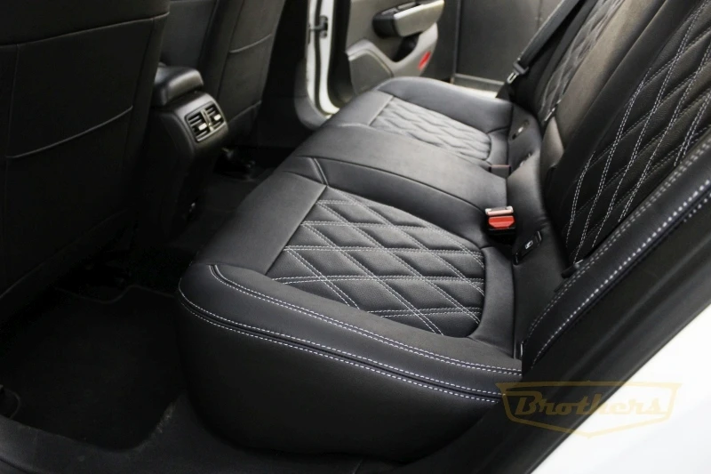 Чехлы на Renault Talisman (Универсал) серии "Aurora" - серая строчка, ромбы