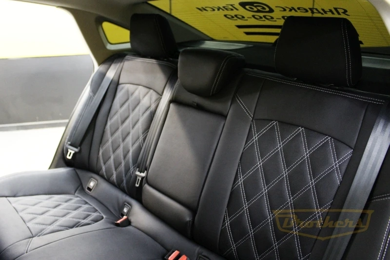 Чехлы на Renault Talisman (Универсал) серии "Aurora" - серая строчка, ромбы