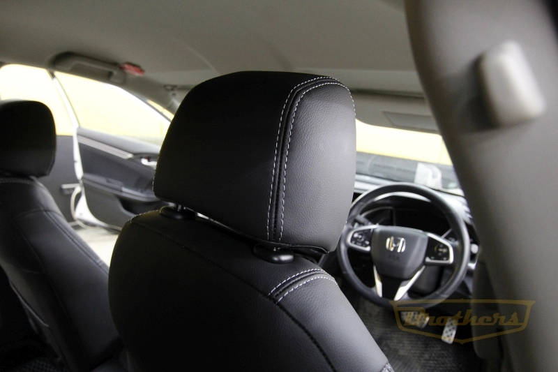 Чехлы на сидения Honda Civic 10 серии "Premium"- серая строчка