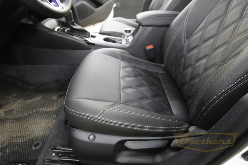 Авточехлы Toyota Corolla E210 серии "Premium" - серая строчка, ромбы