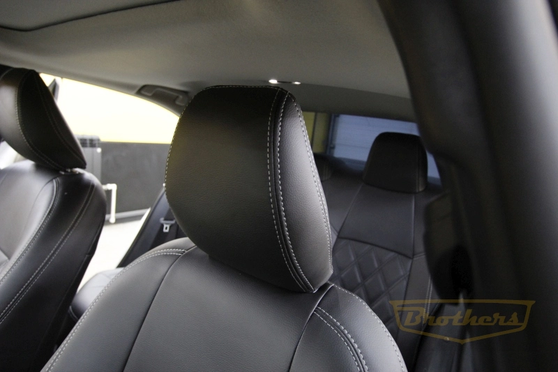 Авточехлы Toyota Corolla E210 серии "Premium" - серая строчка, ромбы