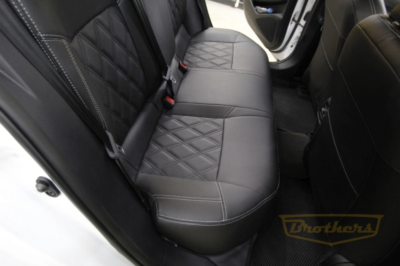 Авточехлы Toyota Corolla E210 серии "Premium" - серая строчка, ромбы