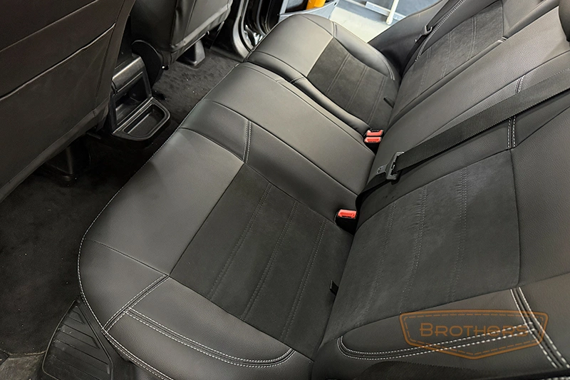 Чехлы для сидений Land Rover Free Lander 2 серии "Alcantara" - серая строчка