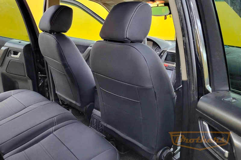 Чехлы для сидений Land Rover Free Lander 2 серии "Aurora" - серая строчка