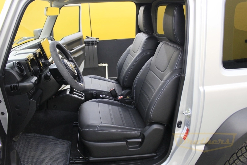 Авточехлы на Suzuki Jimny (5 дверей) серии "Premium" - серая строчка