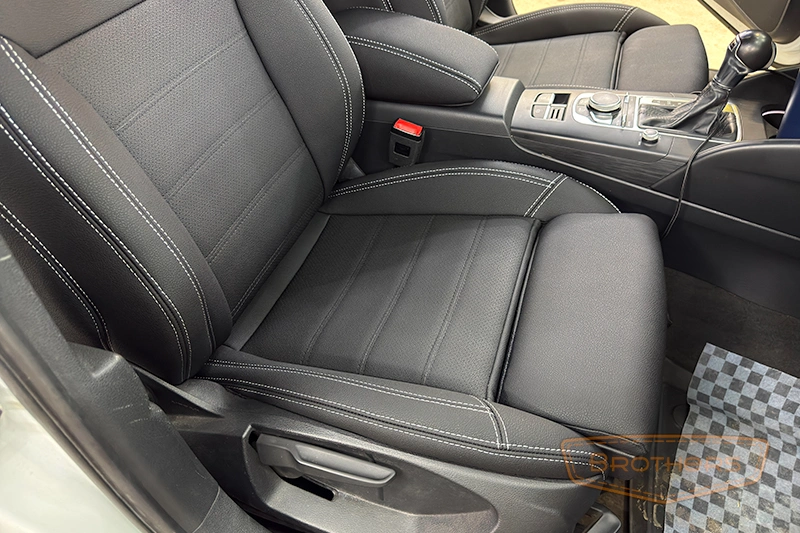 Чехлы на сиденья Audi A3 III 8V (Sport) - серии "Aurora" - серая строчка