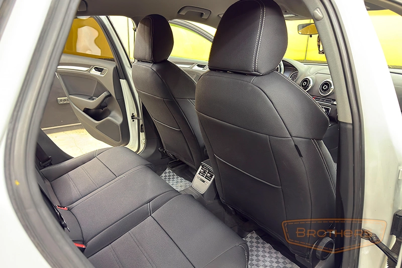 Чехлы на сиденья Audi A3 III 8V (Sport) - серии "Aurora" - серая строчка