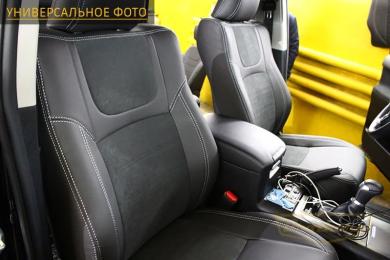 Чехлы на сиденья Haval M6 II (рестайлинг) серии "Alcantara" - серая строчка