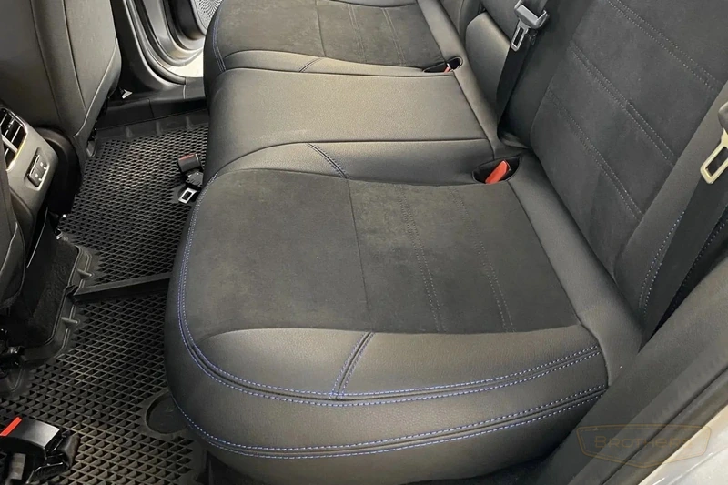 Авточехлы Haval Jolion — экокожа Dakota + алькантара с продлением, синяя строчка Авточехлы Haval Jolion — экокожа Dakota + алькантара с продлением, синяя строчка