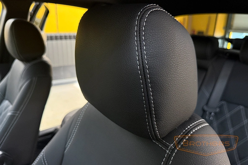 Чехлы на сиденья Honda Civic 10 Premium - серая строчка, ромбы Чехлы на сиденья Honda Civic 10 Premium - серая строчка, ромбы