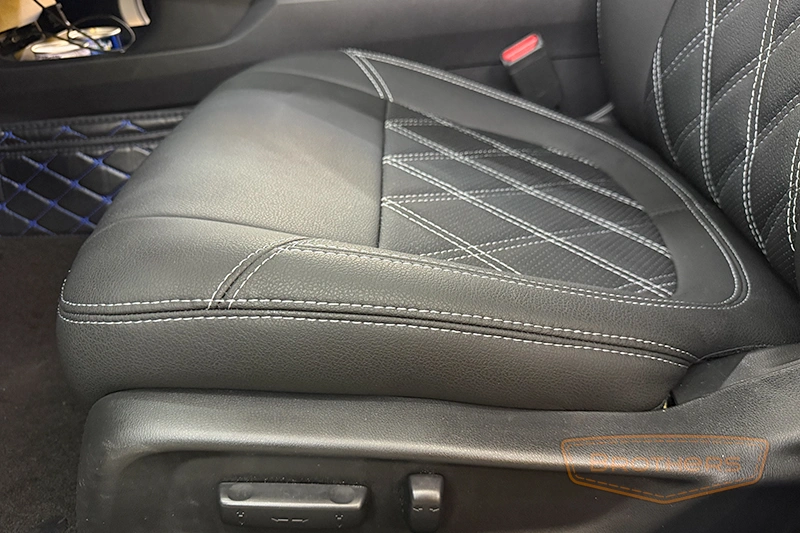 Чехлы на сиденья Honda Civic 10 Premium - серая строчка, ромбы Чехлы на сиденья Honda Civic 10 Premium - серая строчка, ромбы
