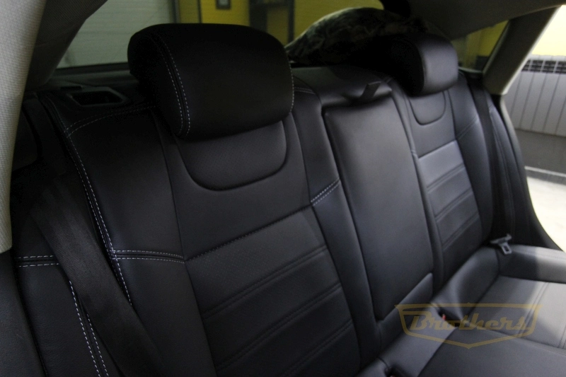 Чехлы на сидения Audi A5 (седан), серии "Premium" - серая строчка