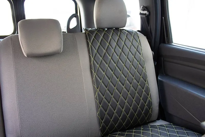 Накидки «Premium» ромбы, желтая строчка