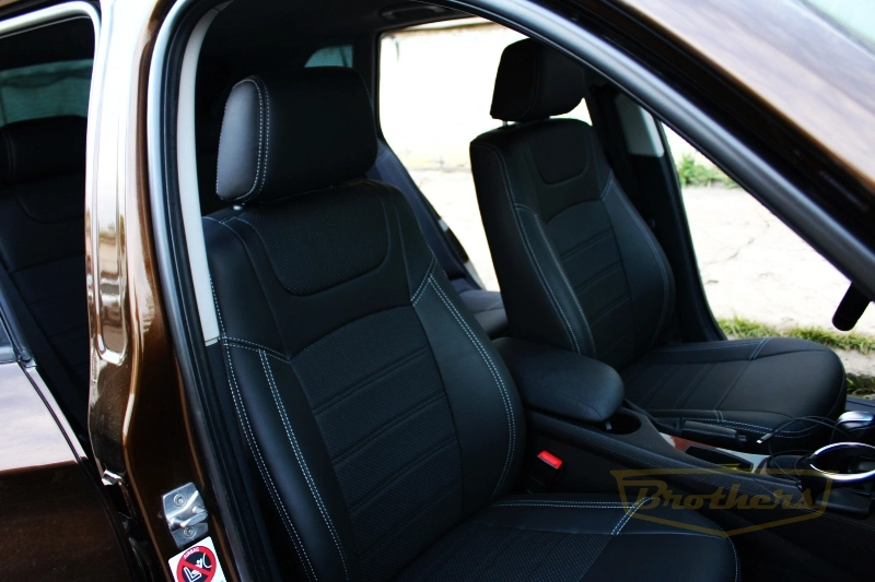 Чехлы для BMW X1 (E84), (2009-2015) серии "Premium" - серая строчка