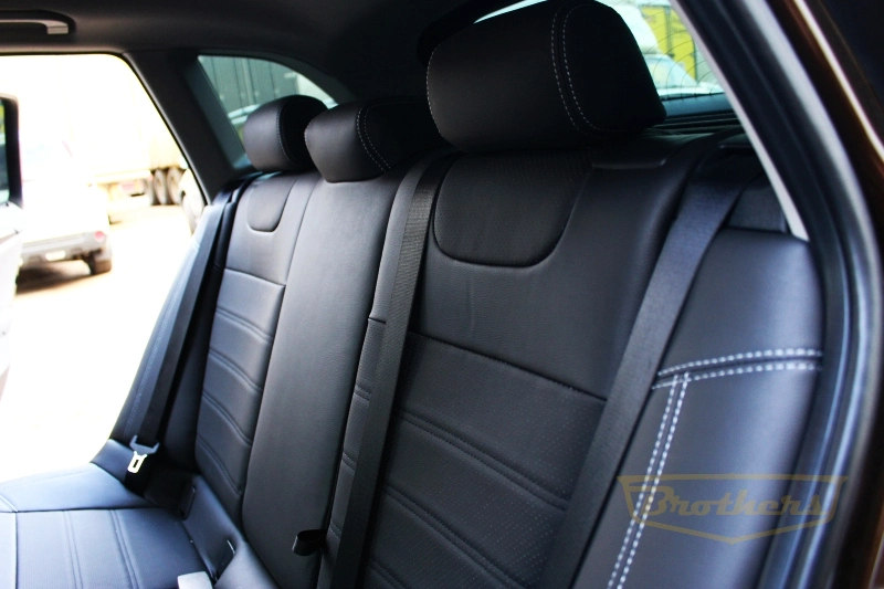 Чехлы для BMW X1 (E84), (2009-2015) серии "Premium" - серая строчка