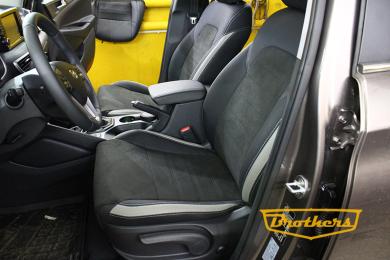 Hyundai Tucson 3, серии "Aurora" - серая строчка, серые лепестки