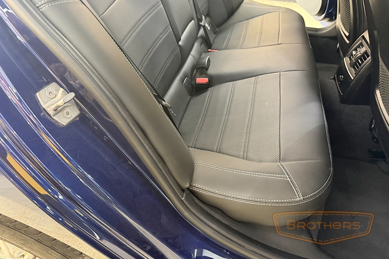 Автомобильные чехлы для сидений автомобиля BMW 1 (БМВ 1) рестайлинг 2, F20/F21 серии "Premium" - серая строчка