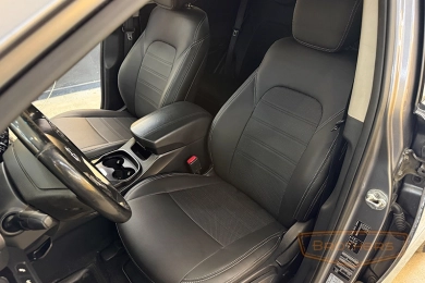 Чехлы на Hyundai Santa Fe 3, серии "Premium" - серая строчка