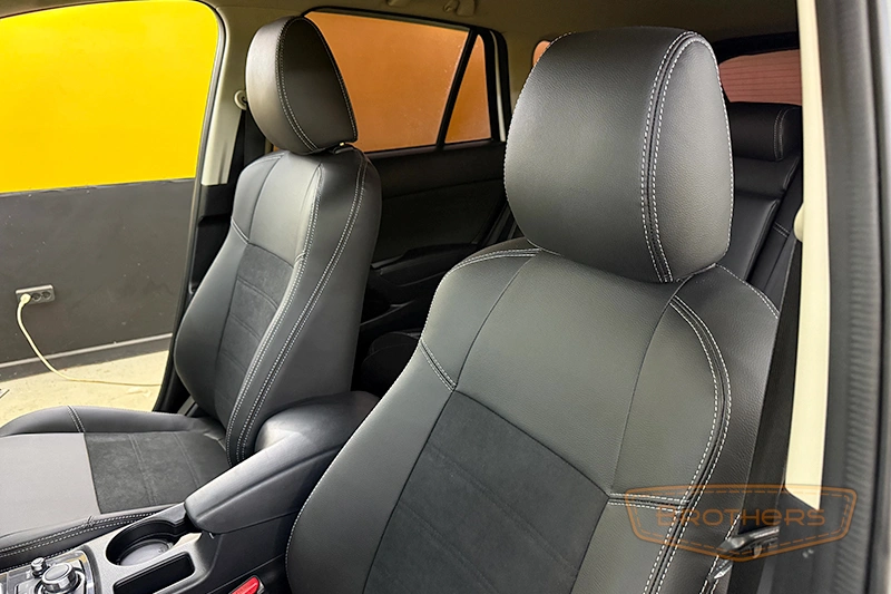 Чехлы на Мазду CX 5 с алькантарой - фото