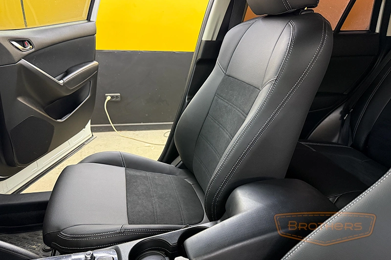 Чехлы на Мазду CX 5 с алькантарой - фото