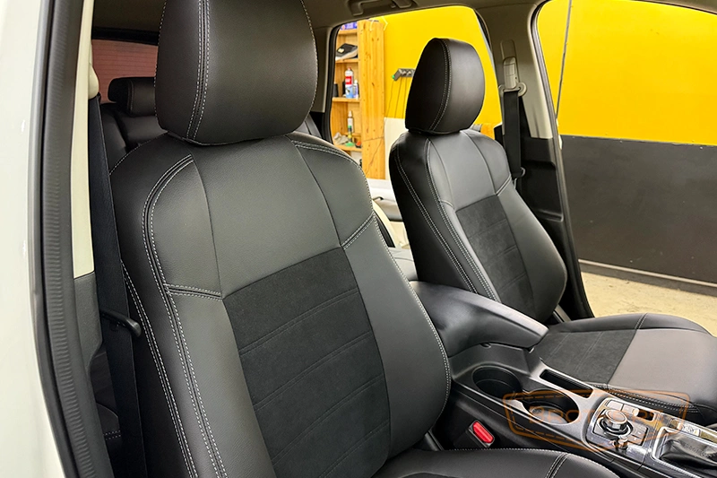 Чехлы на Мазду CX 5 с алькантарой - фото