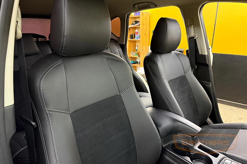 Чехлы на Мазду CX 5 с алькантарой - фото